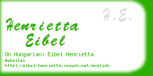 henrietta eibel business card